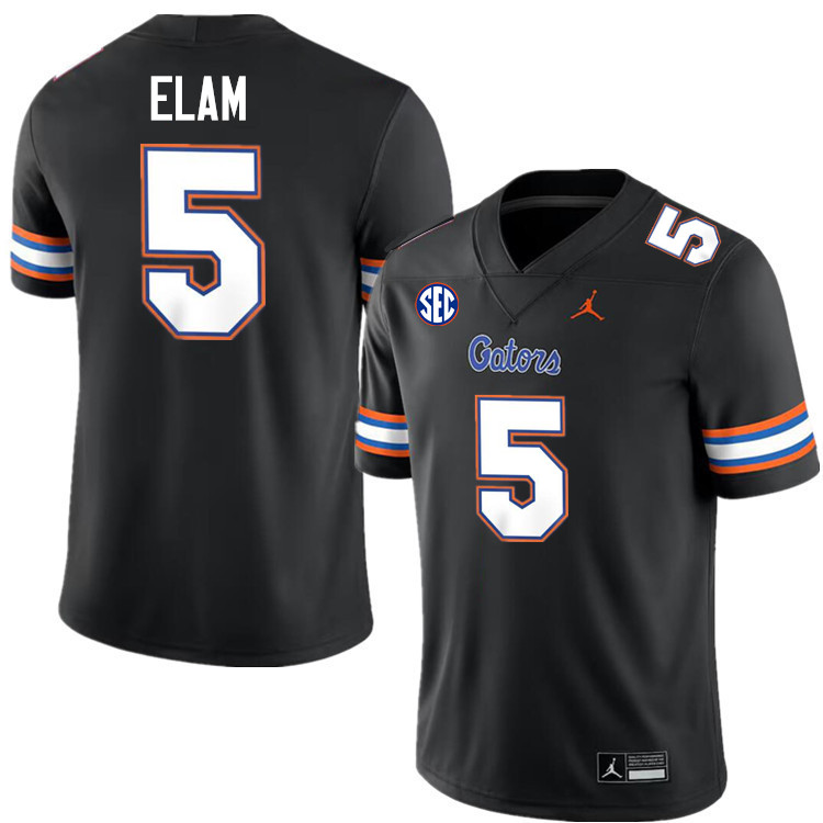 Kaiir Elam Florida Jersey,Florida Gators #5 Kaiir Elam Jersey Youth Uniforms-Black